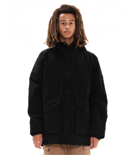 EMERSON Men's Long Jacket with Fur on Hood 212.EM10.96 T8 BLACK