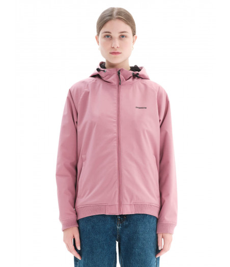 EMERSON Women's Ribbed Jacket with Hood 222.EW10.87 DUSTY ROSE