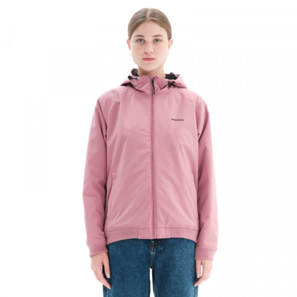 EMERSON Women's Ribbed Jacket with Hood 222.EW10.87 DUSTY ROSE