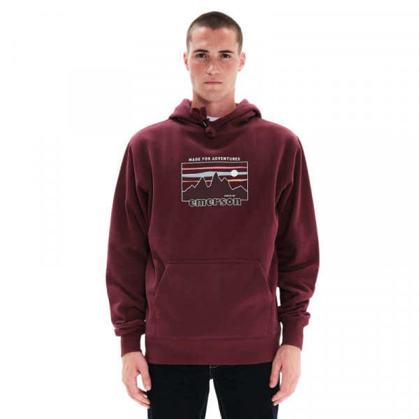 EMERSON Men's Hooded Sweat 222.EM20.03 WINE