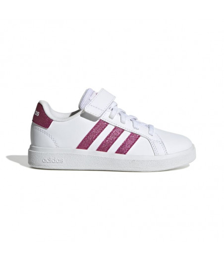 ADIDAS Grand Court Lifestyle Court Elastic Lace and Top Strap Shoes GX7159 ΛΕΥΚΟ