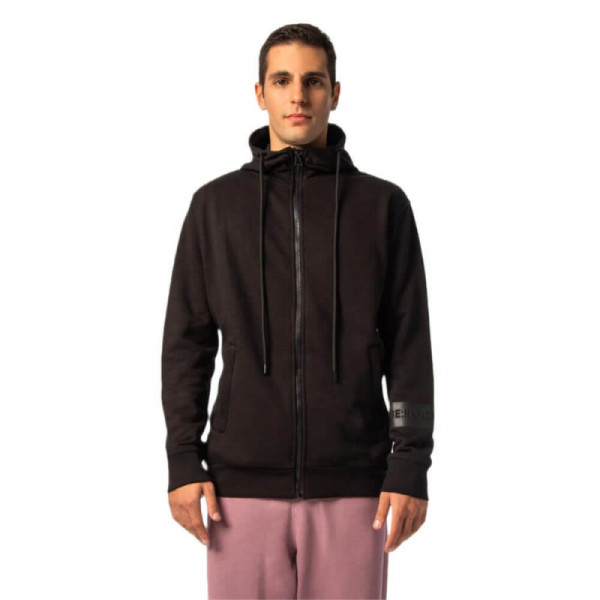 BE:NATION Full Zip Hood And Side Zip Pockets 07302201-01 ΜΑΥΡΟ