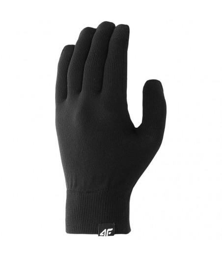 4F Gloves Cas 4FAW22AGLOU012-20S ΜΑΥΡΟ