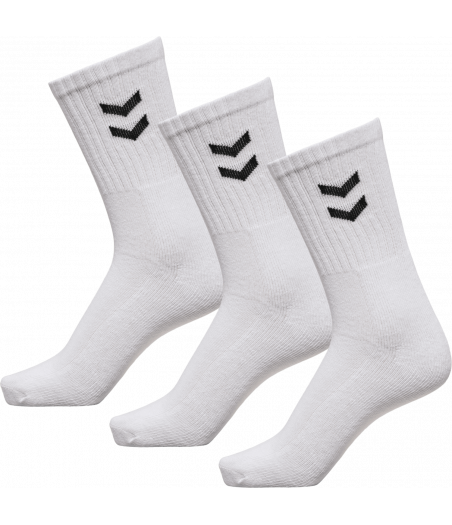 HUMMEL Comfortable 3-Pack Basic Socks With Classic Chevrons White 022030-9001