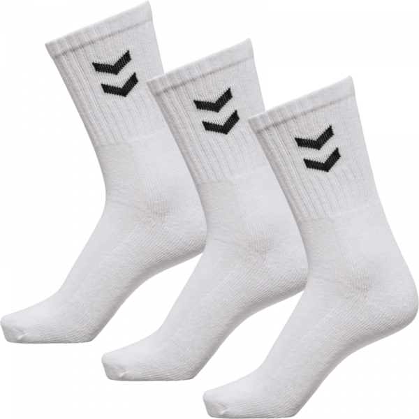 HUMMEL Comfortable 3-Pack Basic Socks With Classic Chevrons White 022030-9001