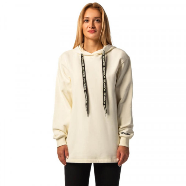 BE:NATION Long Antifit Hoodie 06102204-2A OFF WHITE