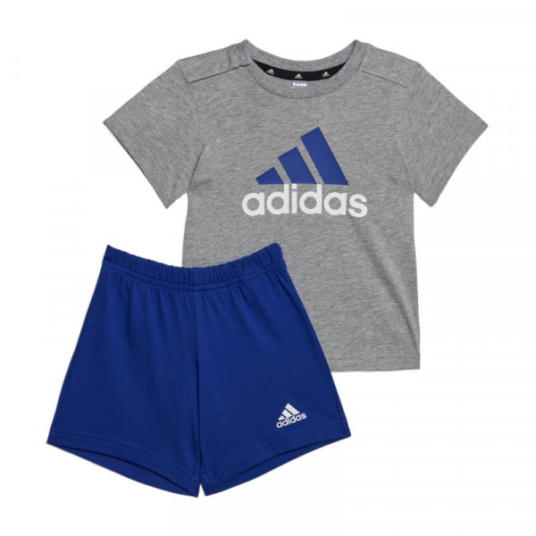 ADIDAS Essentials Organic Cotton Tee and Shorts Set - ΓΚΡΙ