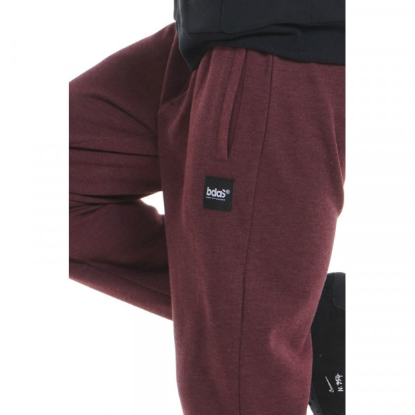 BODY ACTION Men's Sport Fleece Joggers - ΜΠΟΡΝΤΟ