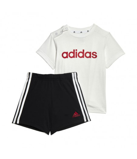 ADIDAS Essentials Lineage Organic Cotton Tee and Shorts Set - ΛΕΥΚΟ