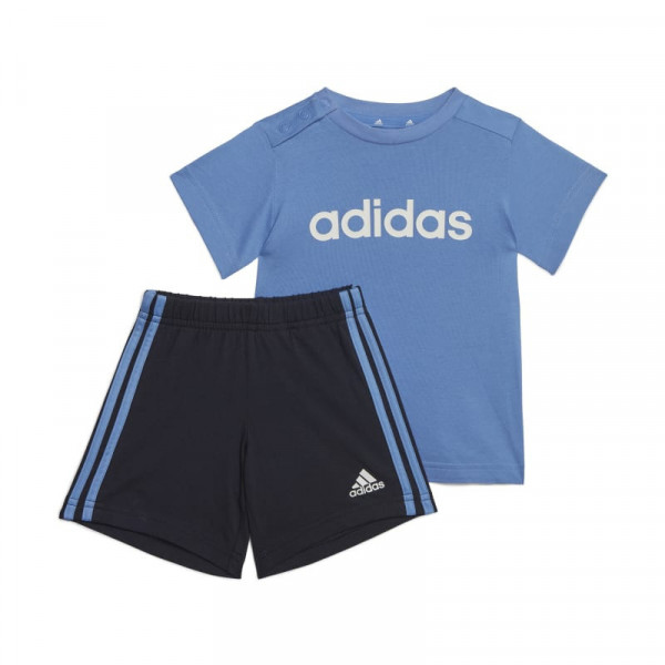 ADIDAS Essentials Lineage Organic Cotton Tee and Shorts Set - ΜΠΛΕ