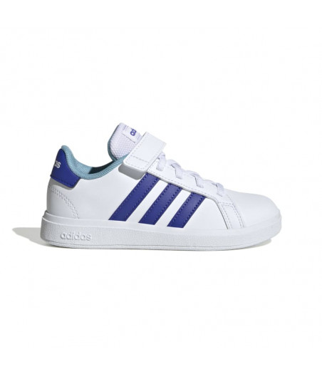 ADIDAS Grand Court Court Elastic Lace and Top Strap Shoes - ΛΕΥΚΟ