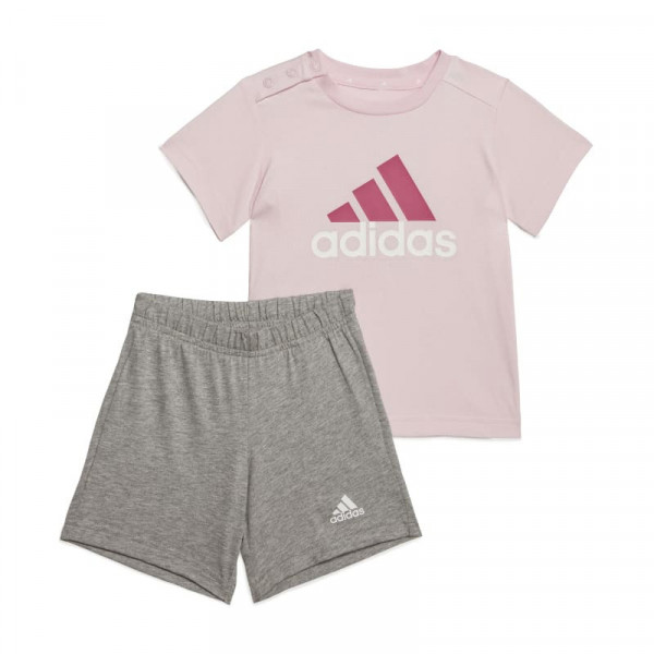 ADIDAS Essentials Organic Cotton Tee and Shorts Set - ΡΟΖ