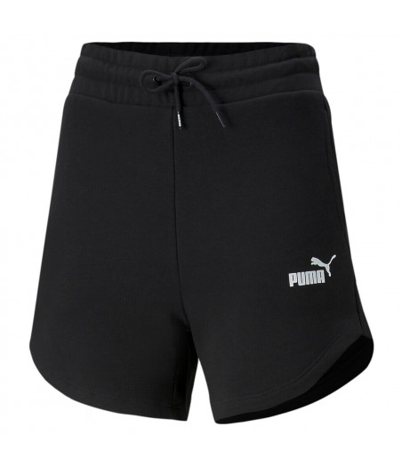 PUMA Essentials 5'' High Waist Shorts - ΜΑΥΡΟ