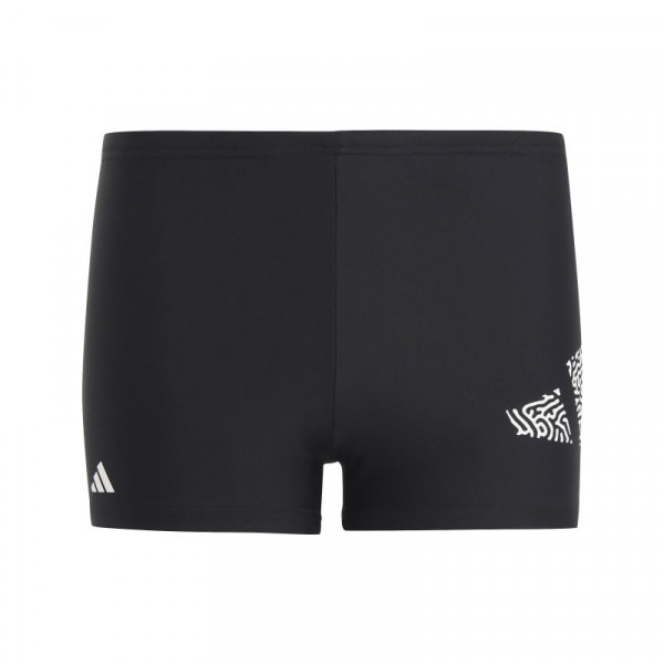 ADIDAS 3 Bar Logo Swim Boxer - ΜΑΥΡΟ