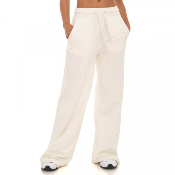 BE:NATION Cotton/Elastan Terry Wide Leg Pant - OFF WHITE