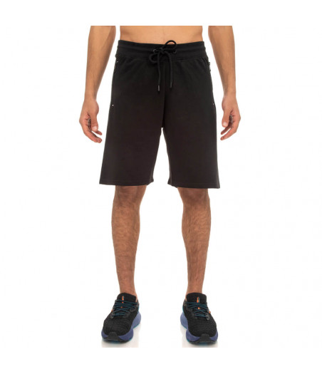 BE:NATION Essentials Terry Shorts With Zip Pockets - ΜΑΥΡΟ