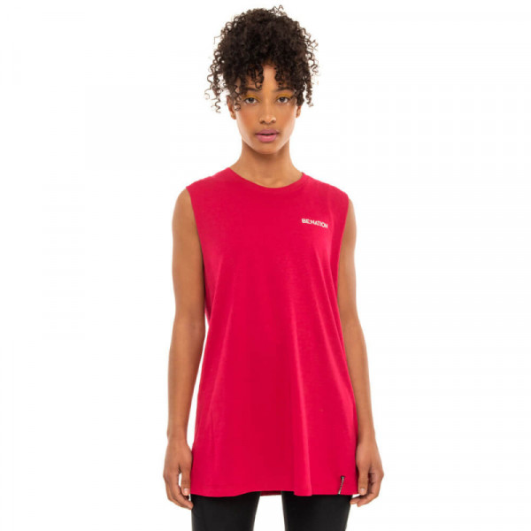 BE:NATION Loose & Long Sleeveless - RASPBERRY