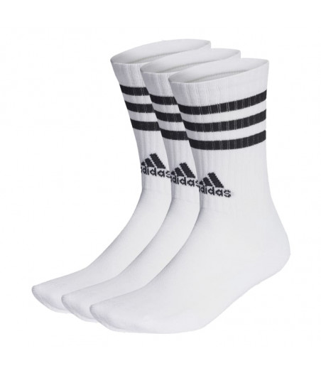 ADIDAS 3-Stripes Cushioned Crew Socks 3 Pairs Κάλτσες Μακριές Λευκές