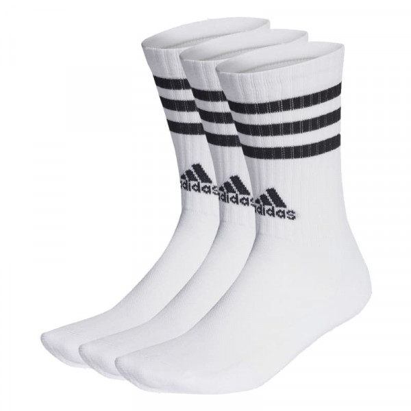 ADIDAS 3-Stripes Cushioned Crew Socks 3 Pairs Κάλτσες Μακριές Λευκές