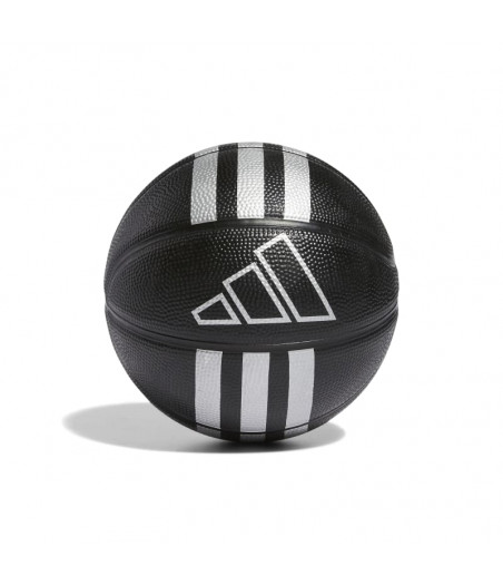 ADIDAS 3-Stripes Rubber Mini Basketball Παιδική Μπάλα Μπάσκετ Μαύρη