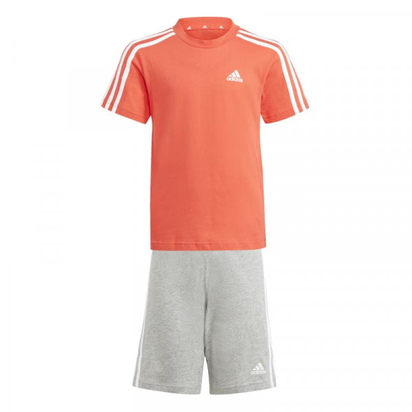 ADIDAS Essentials 3-Stripes Tee and Shorts Set Παιδικό Σετ Πορτοκαλί