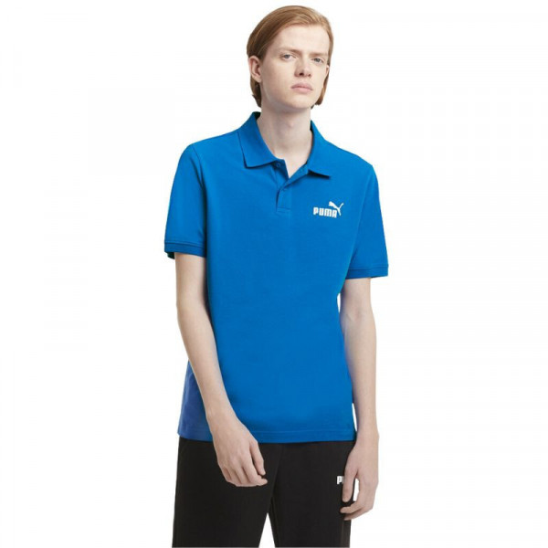 PUMA Essentials Pique Polo Shirt Ανδρική Μπλούζα Polo Μπλε