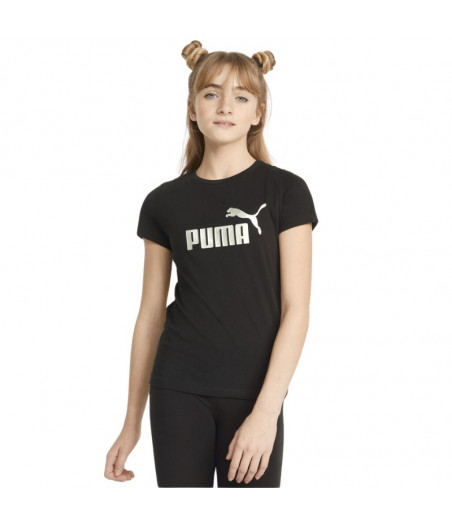 PUMA Essentials Logo T-Shirt Παιδική Κοντομάνικη Μπλούζα Μαύρη