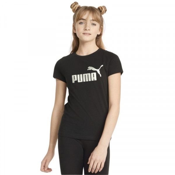 PUMA Essentials Logo T-Shirt Παιδική Κοντομάνικη Μπλούζα Μαύρη