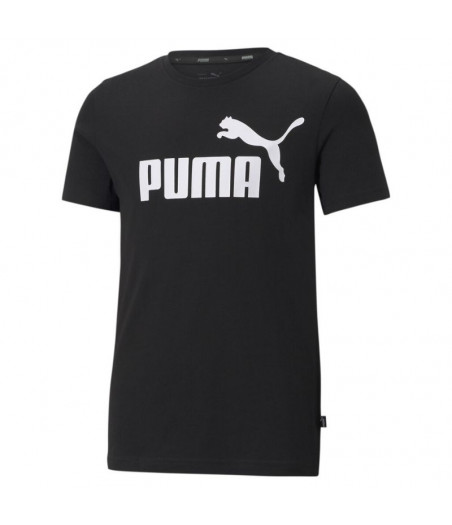 PUMA ESS Logo T-Shirt Παιδική Κοντομάνικη Μπλούζα Μαύρη