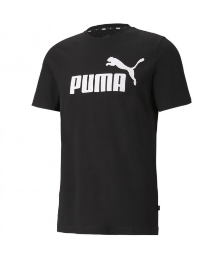 PUMA ESS Logo T-Shirt Ανδρική Κοντομάνικη Μπλούζα Μαύρη