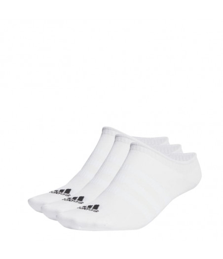 ADIDAS Thin and Light No-Show Κάλτσες 3 ζευγάρια Λευκές