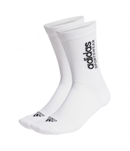 ADIDAS Monogram Allover Graphic Socks 2 Pairs Αθλητικές Κάλτσες Λευκές