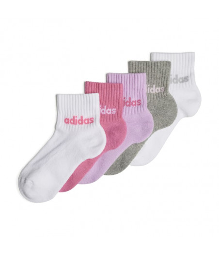 ADIDAS Linear Ankle Socks 5 Pairs Kids Παιδικές Κάλτσες Πολύχρωμες