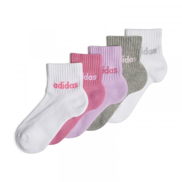 ADIDAS Linear Ankle Socks 5 Pairs Kids Παιδικές Κάλτσες Πολύχρωμες