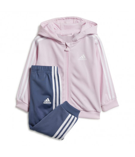 ADIDAS Essentials Shiny Hooded Track Suit Βρεφικό Σετ Φόρμα Κορίτσι - Ροζ