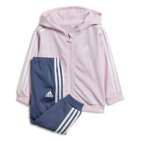 ADIDAS Essentials Shiny Hooded Track Suit Βρεφικό Σετ Φόρμα Κορίτσι - Ροζ