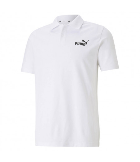 PUMA ESS Pique Ανδρική Κοντομάνικη Μπλούζα Polo Λευκή