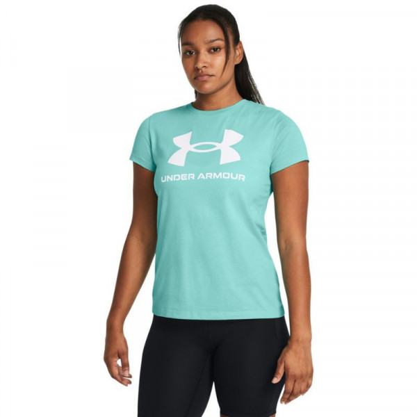 UNDER ARMOUR Rival Logo Γυναικεία Κοντομάνικη Μπλούζα - ΜΕΝΤΑ