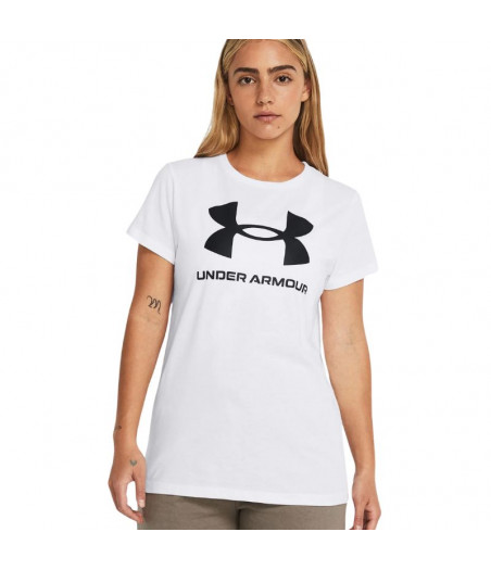 UNDER ARMOUR Rival Logo Γυναικεία Κοντομάνικη Μπλούζα - ΛΕΥΚΟ