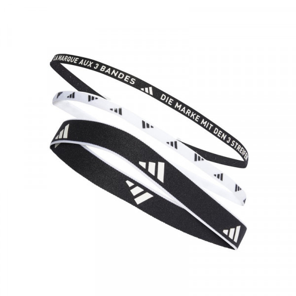 ADIDAS Multiple Width Training Headbands 3 Per Pack Περιμετώπια - ΜΑΥΡΟ