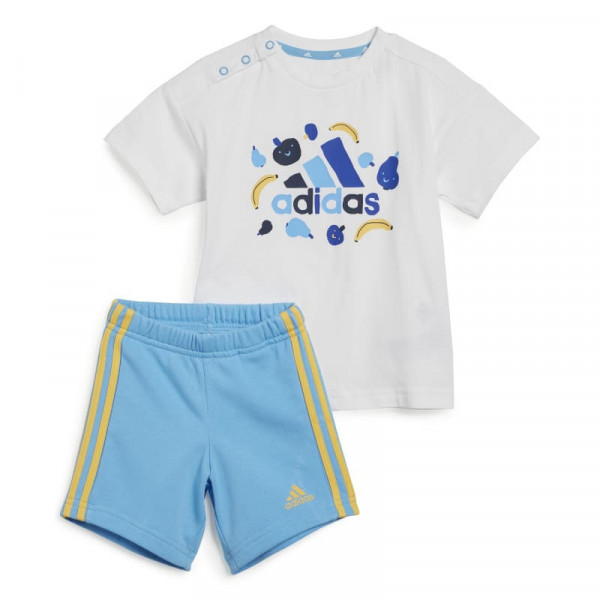 ADIDAS ESS Allover Print Βρεφικό Σετ Αγόρι - ΛΕΥΚΟ