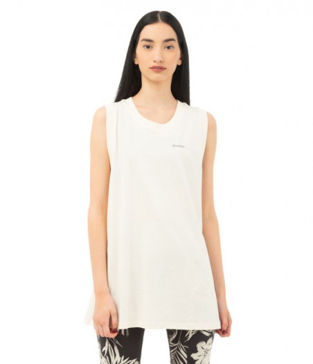 BENATION Ref Print Γυναικεία Αμάνικη Μπλούζα Oversized - OFF WHITE