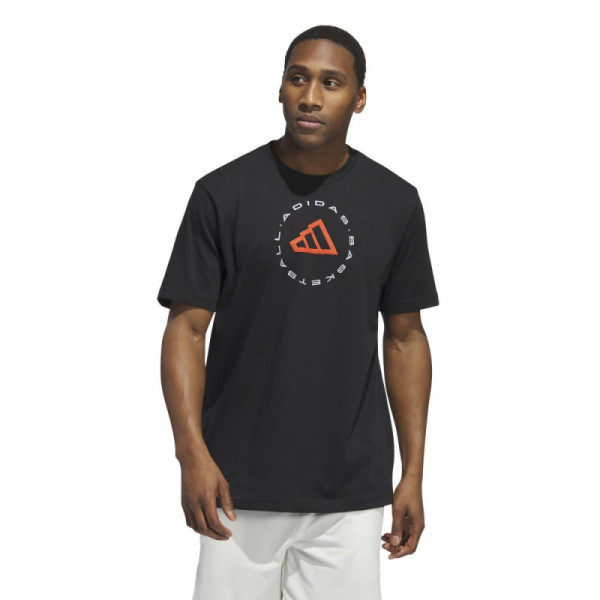 ADIDAS Hoops ΕΜΒ Ανδρική Κοντομάνικη Μπλούζα - ΜΑΥΡΟ