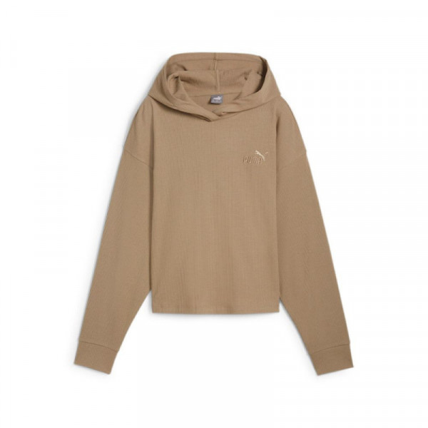 PUMA ESS ELEVATED Hoodie Γυναικεία Φούτερ Με Κουκούλα - ΚΑΦΕ