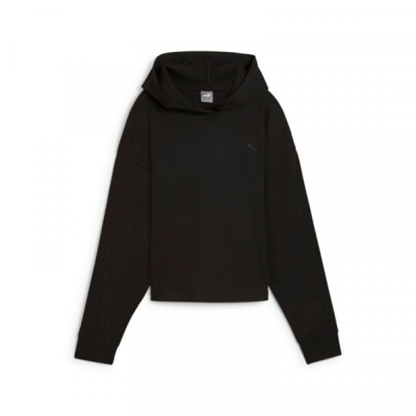 PUMA ESS ELEVATED Hoodie Γυναικεία Φούτερ Με Κουκούλα - ΜΑΥΡΟ