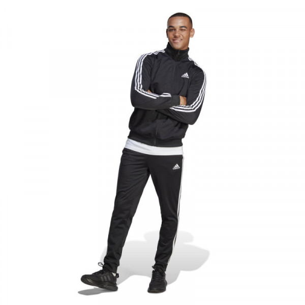 ADIDAS Basic 3S Tricot Track Suit Ανδρικό Σετ Φόρμα - ΜΑΥΡΟ
