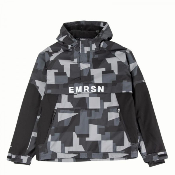 EMERSON Men's Hooded Pullover Ανδρικό Μπουφάν - PR408 OLIVE/BLACK