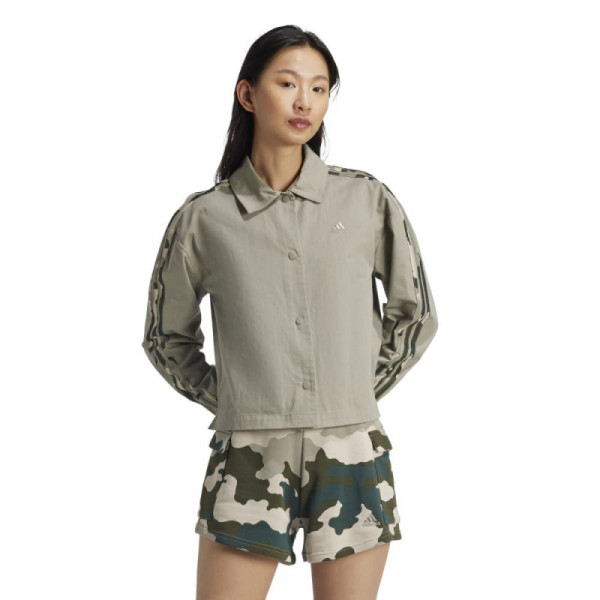ADIDAS W CAMO 3S C JKT Γυναικεία Ζακέτα - ΛΑΔΙ