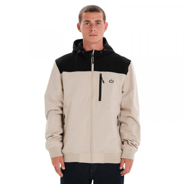 EMERSON M Hooded Bomber Ανδρικό Μπουφάν - ECRU/BLACK