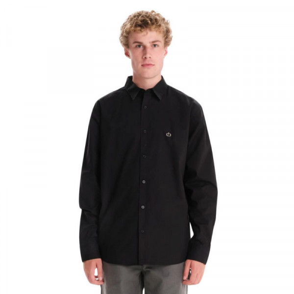 EMERSON Men's Classic Button Down Shirt Ανδρικό Πουκάμισο - BLACK